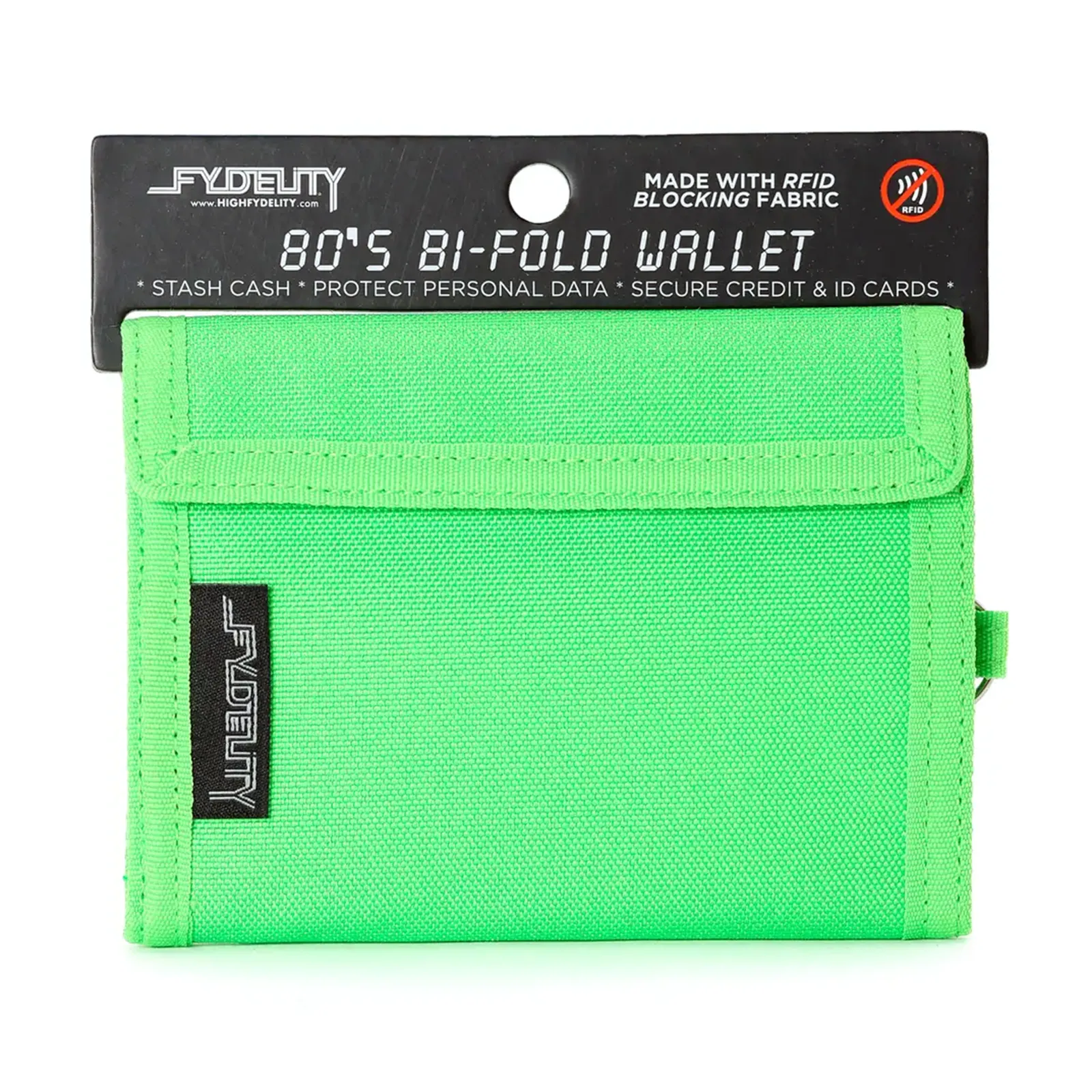 80S VELCRO BI-FOLD WALLET NEON GREEN