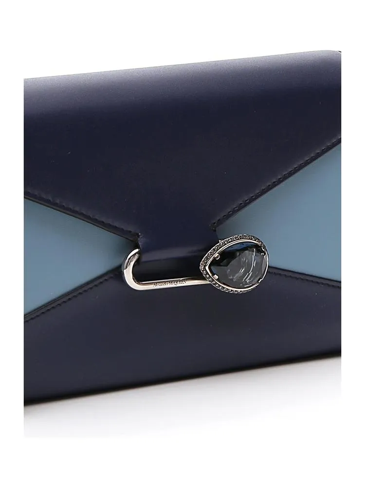 Alexander McQueen Two Tone Pin Clutch Bag