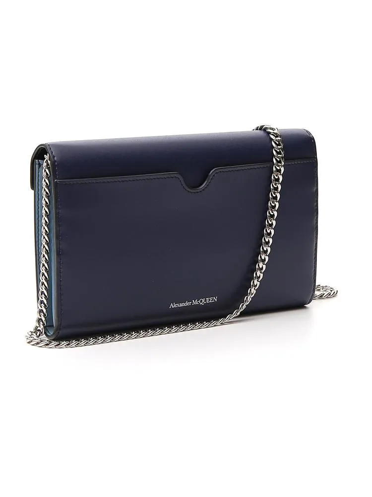 Alexander McQueen Two Tone Pin Clutch Bag