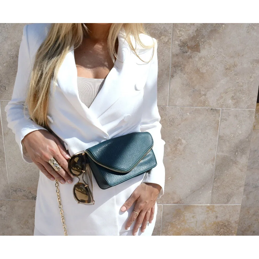 Alexia Belt/RFID-Blocking Crossbody Grey
