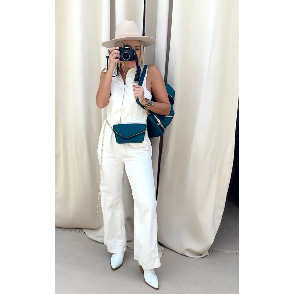 Alexia Belt/RFID-Blocking Crossbody Grey