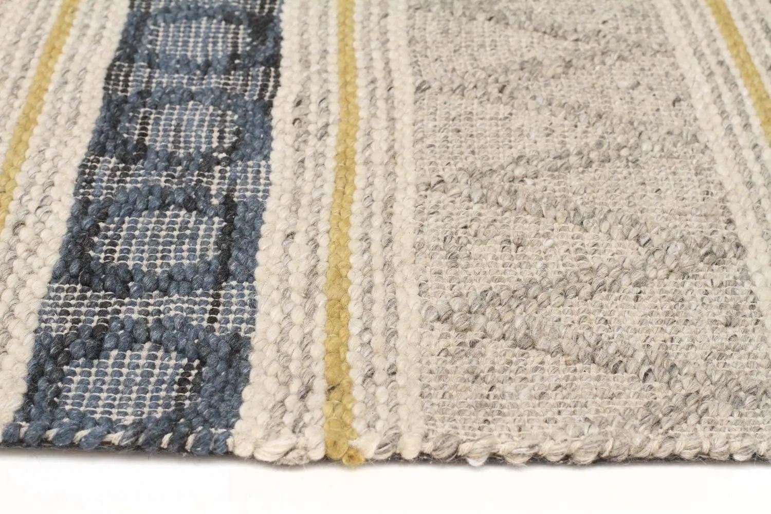 Amaya Impression Silver and Denim Rug