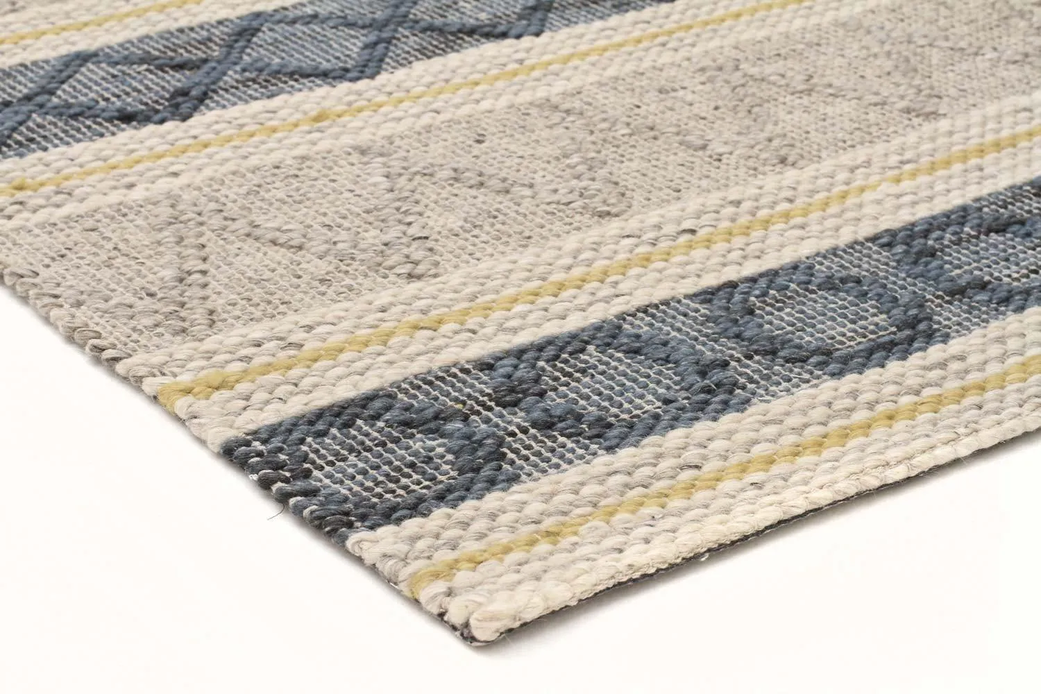 Amaya Impression Silver and Denim Rug