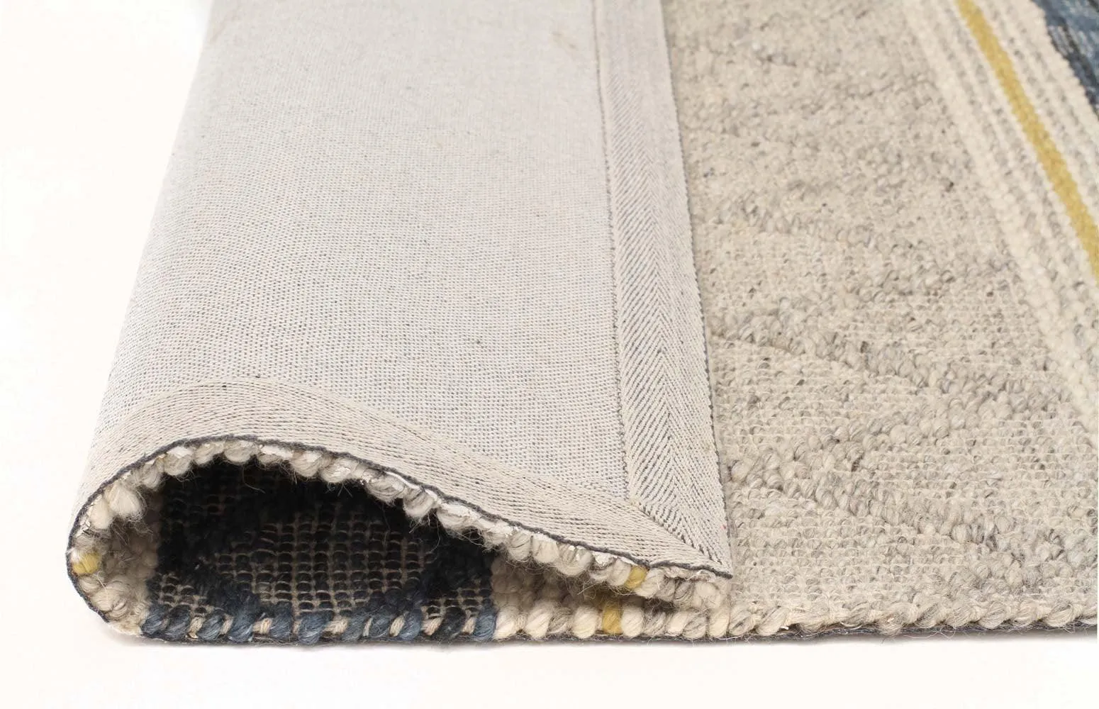 Amaya Impression Silver and Denim Rug