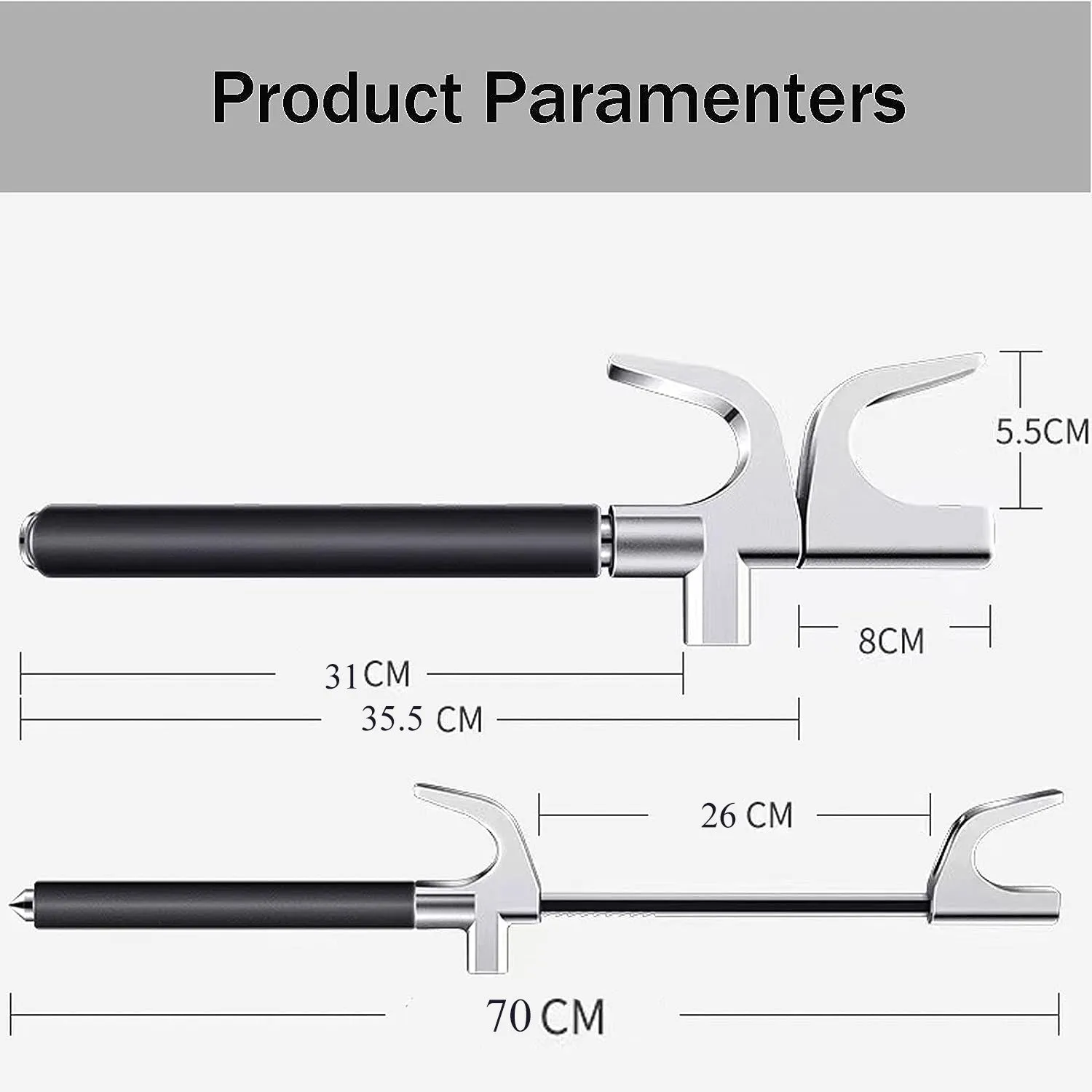 Anti-Theft Lock Device Adjustable Double Hook