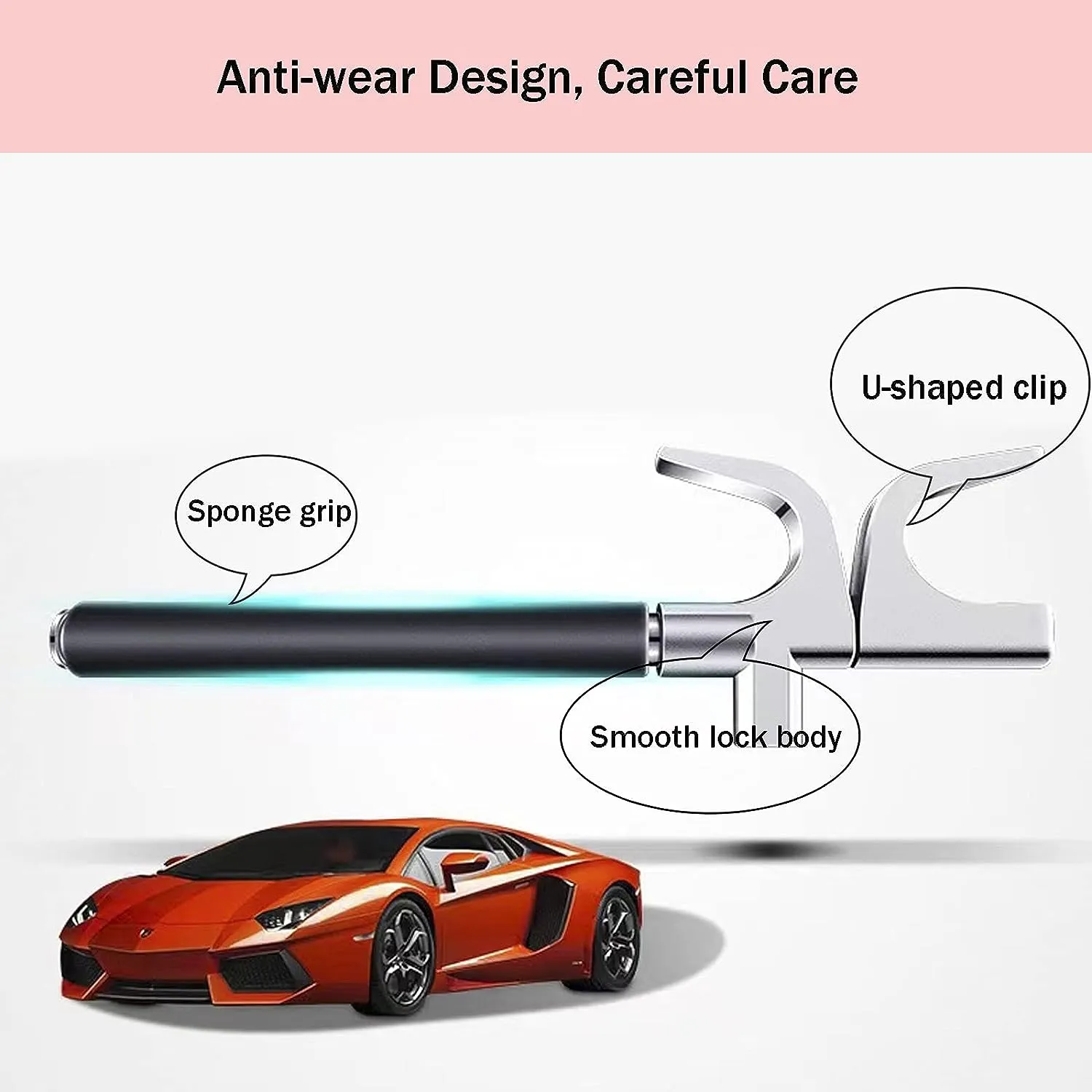 Anti-Theft Lock Device Adjustable Double Hook
