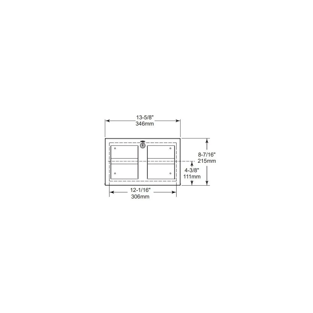 B-35883 Recessed Multi-Roll Toilet Roll Dispenser