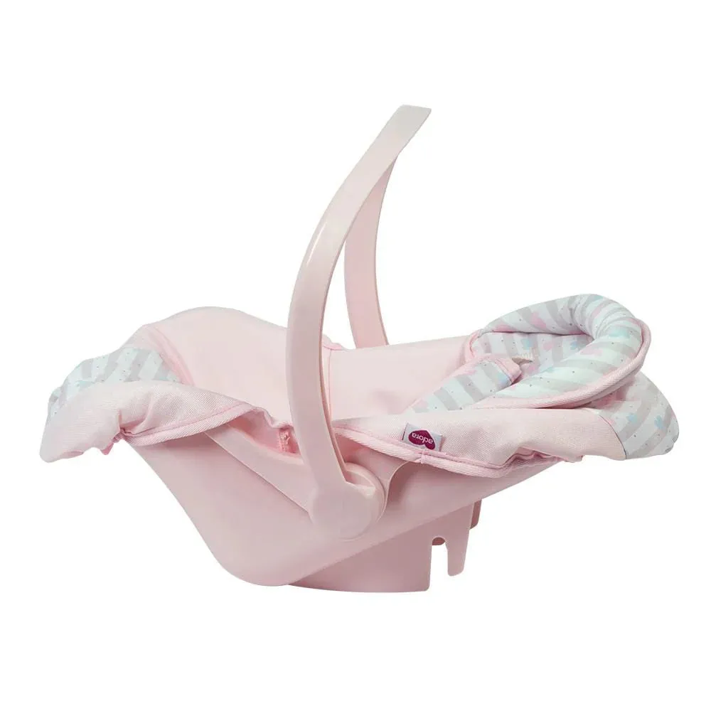 Baby Doll Car Seat Carrier - Pastel Pink Hearts