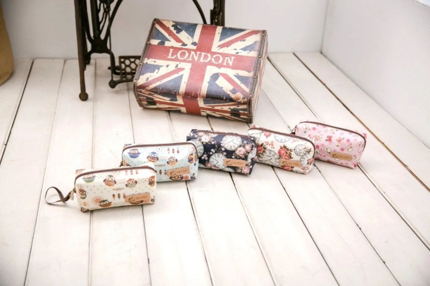 Black Nocturnal Sparks Rectangle Cosmetic Bag
