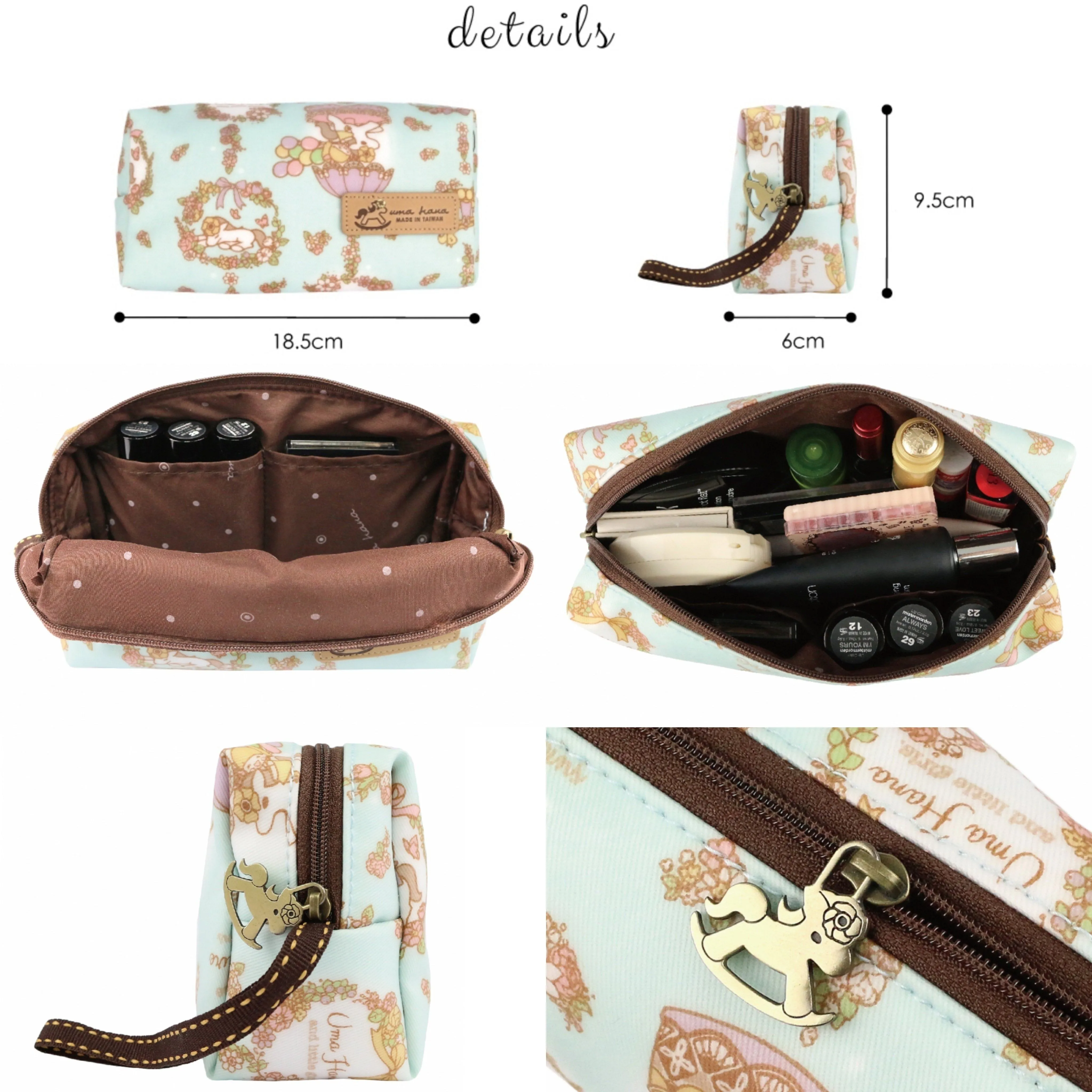 Black Nocturnal Sparks Rectangle Cosmetic Bag