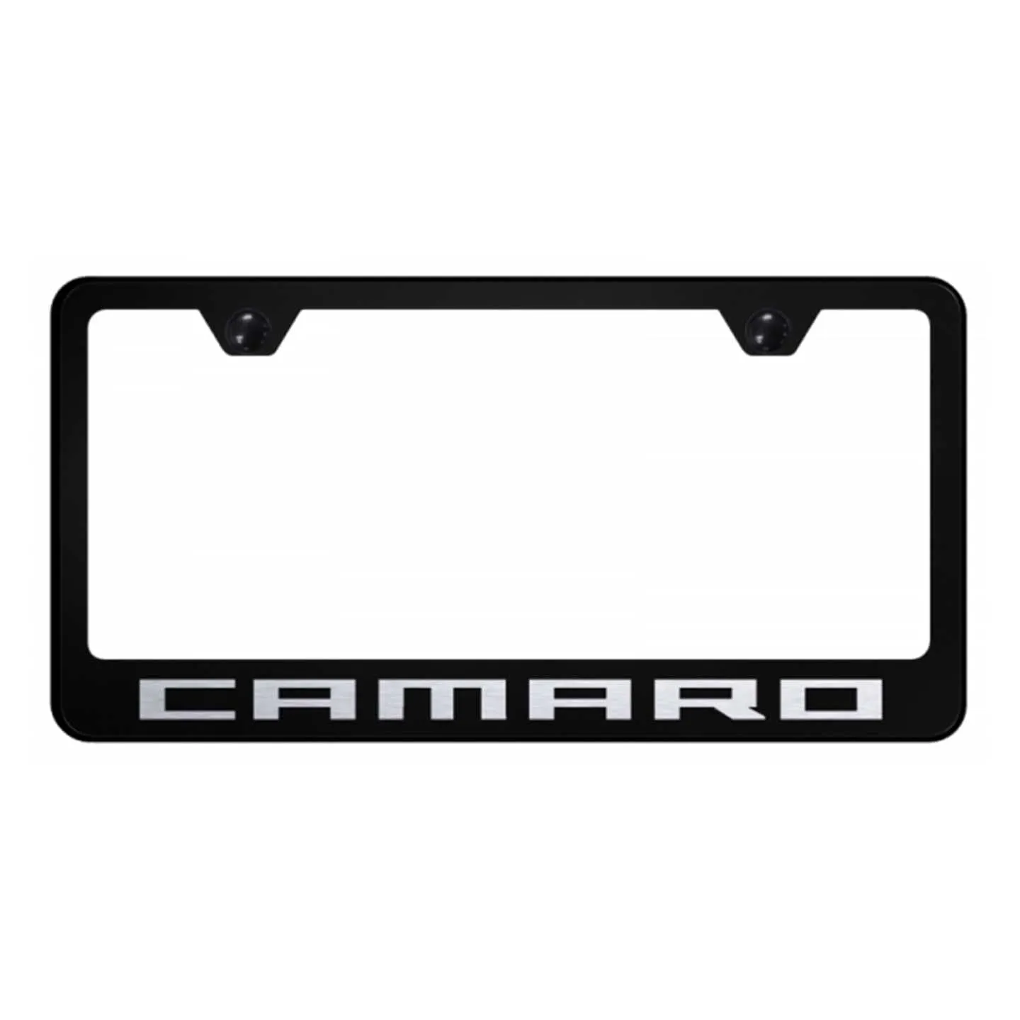 Camaro Stainless Steel Frame - Laser Etched Black