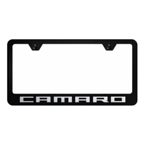 Camaro Stainless Steel Frame - Laser Etched Black