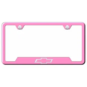 Chevrolet (Logo Only) Cut-Out Frame - Laser Etched Pink