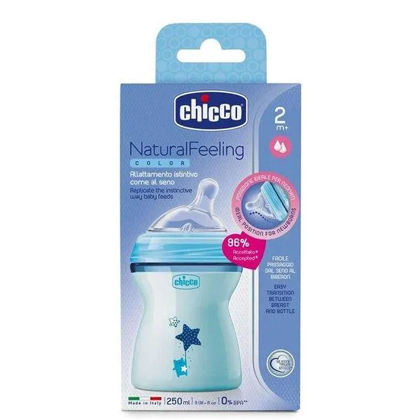 Chicco - Natural Feeling Colored Bottle 2m 