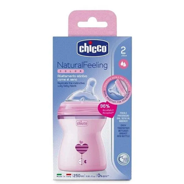 Chicco - Natural Feeling Colored Bottle 2m 