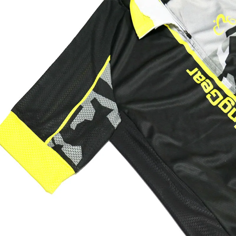 Colored Irregular Fluids Short Sleeves Cycling Jersey