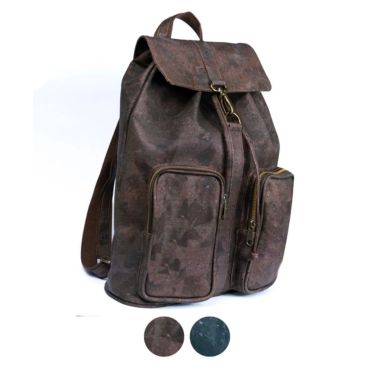 Elegant Urban Cork Men Backpack in Black and  Brown BAGP-267
