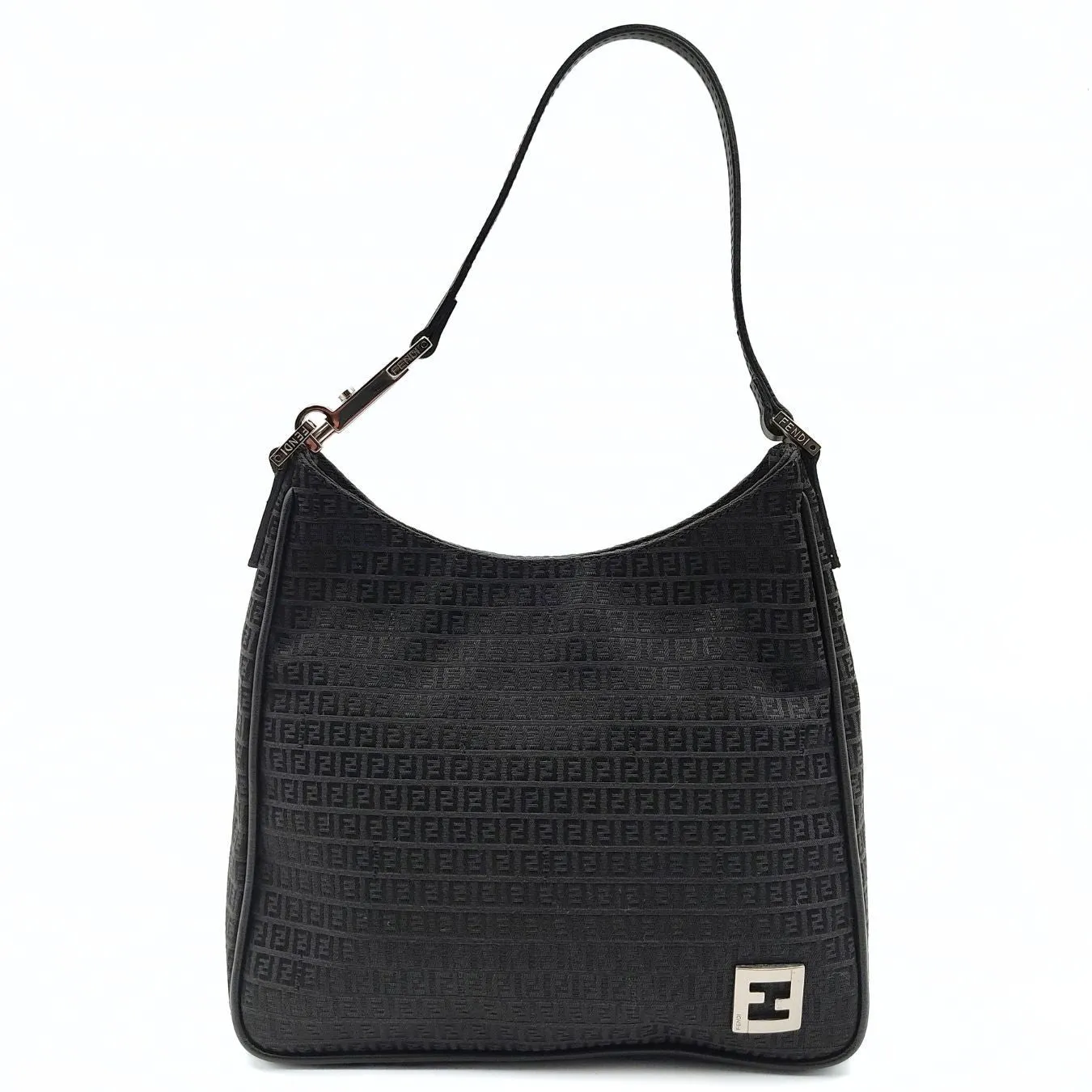 Fendi Fendi handbag in black Zucchino canvas - '10s
