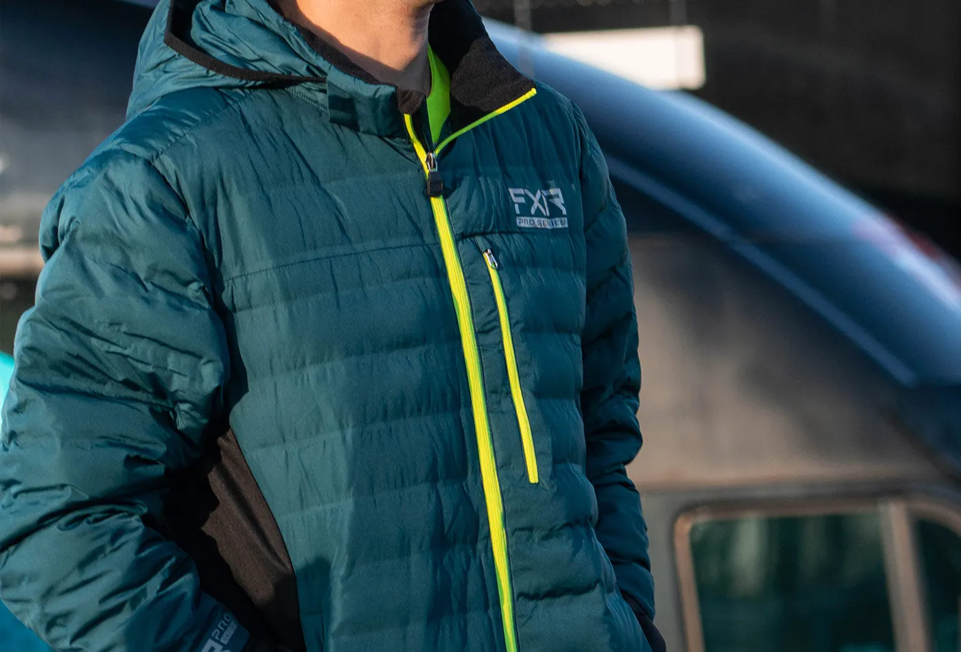 FXR Men's Podium Hybrid Quilted Hoodie