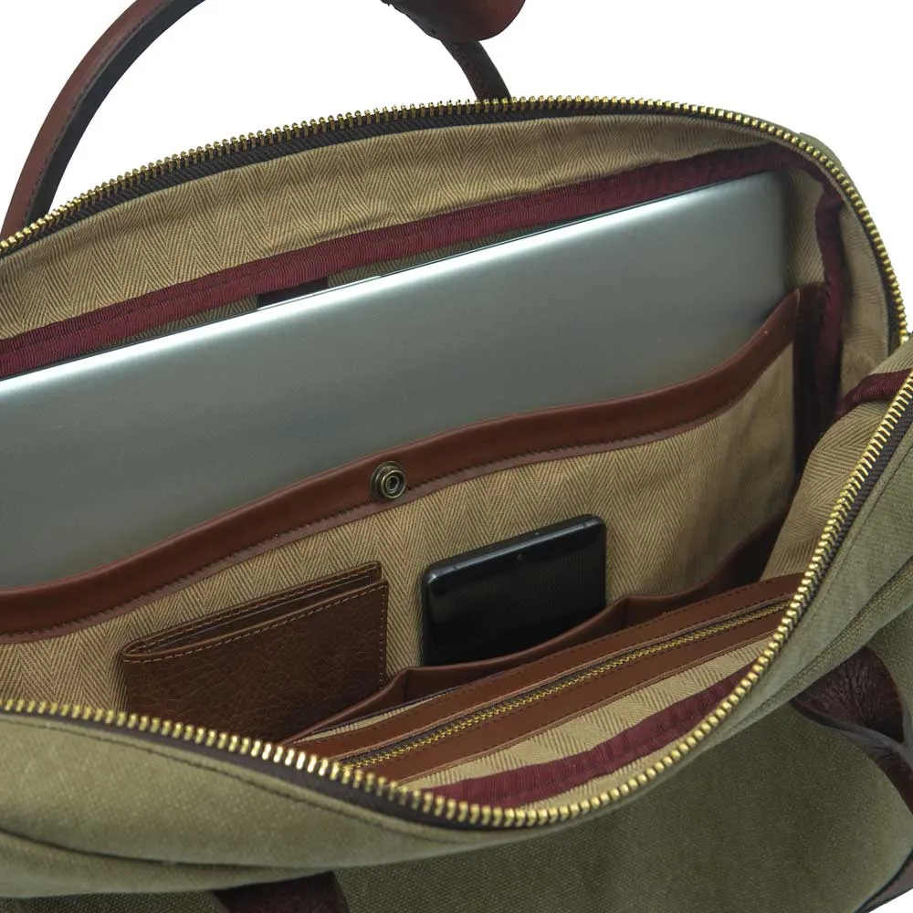 Kevin's Canvas & Leather Excutive Briefcase