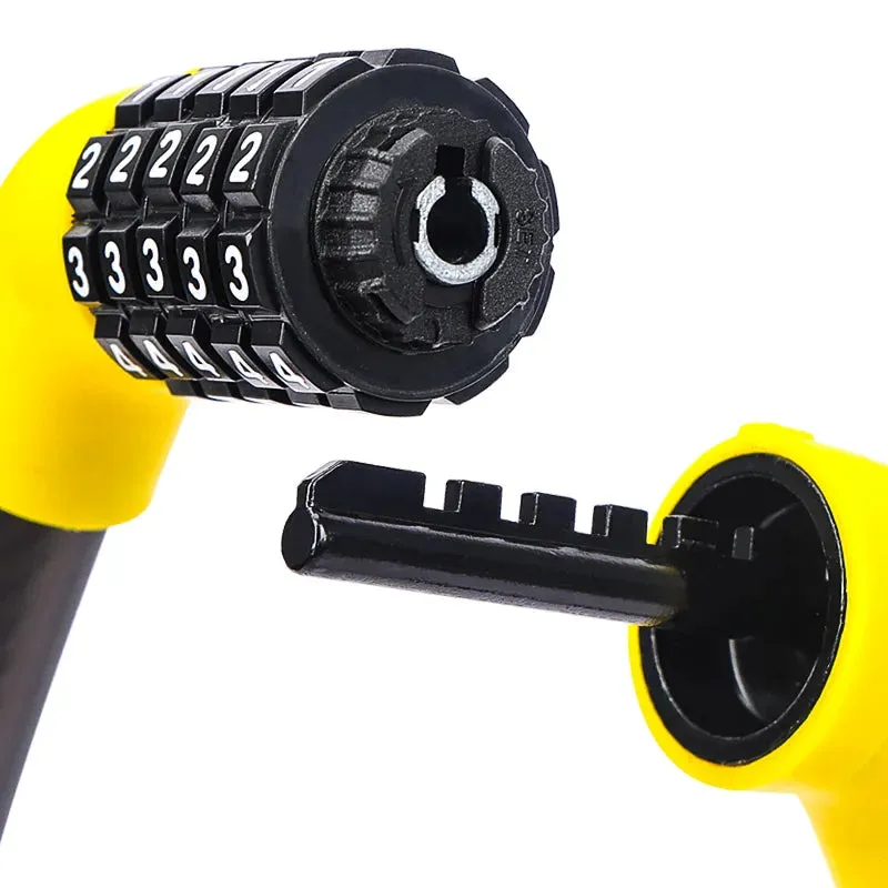 LeBycle Anti-Theft Bike Lock 5 Digit Code Combination Stainless Steel Cable Bicycle Security Lock Equipment MTB Bike Lock