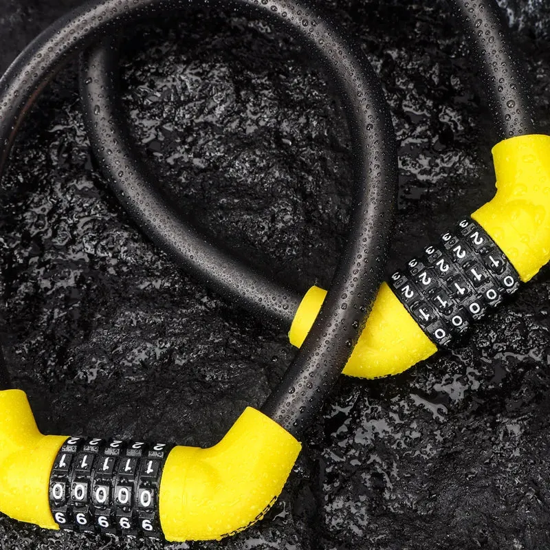 LeBycle Anti-Theft Bike Lock 5 Digit Code Combination Stainless Steel Cable Bicycle Security Lock Equipment MTB Bike Lock