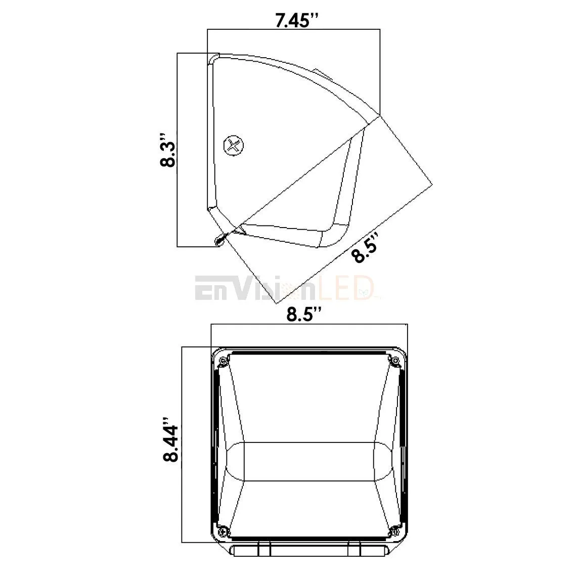 LED Small Wall Pack with Photocell, 29 watt, CCT Selectable