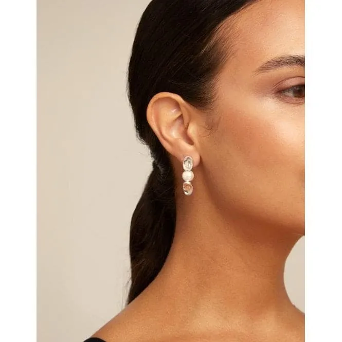 Legend White Metal Pearl Shell Earrings
