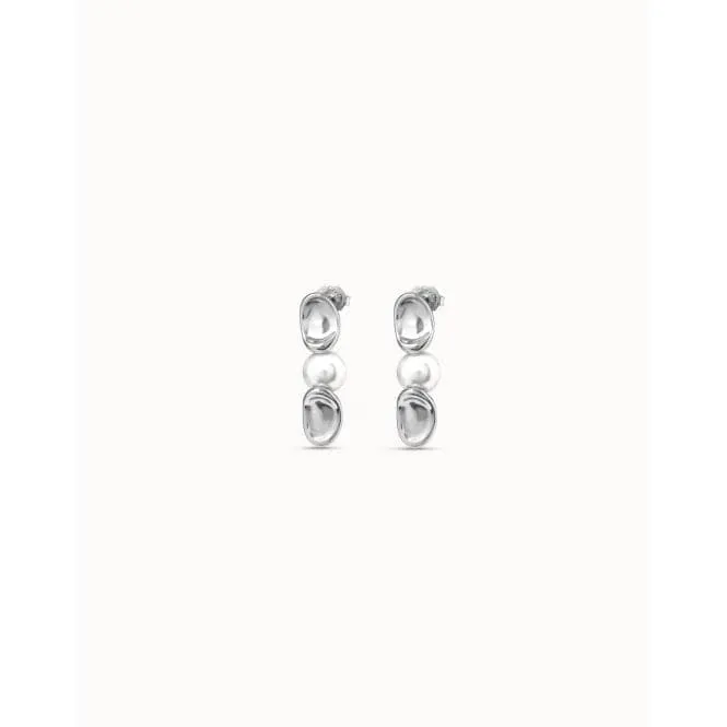 Legend White Metal Pearl Shell Earrings