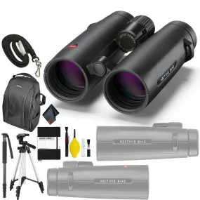 Leica 8x42 Noctivid Binocular - Leuchtturm NoteBook - Mono   Tripod - BackPack Base Bundle