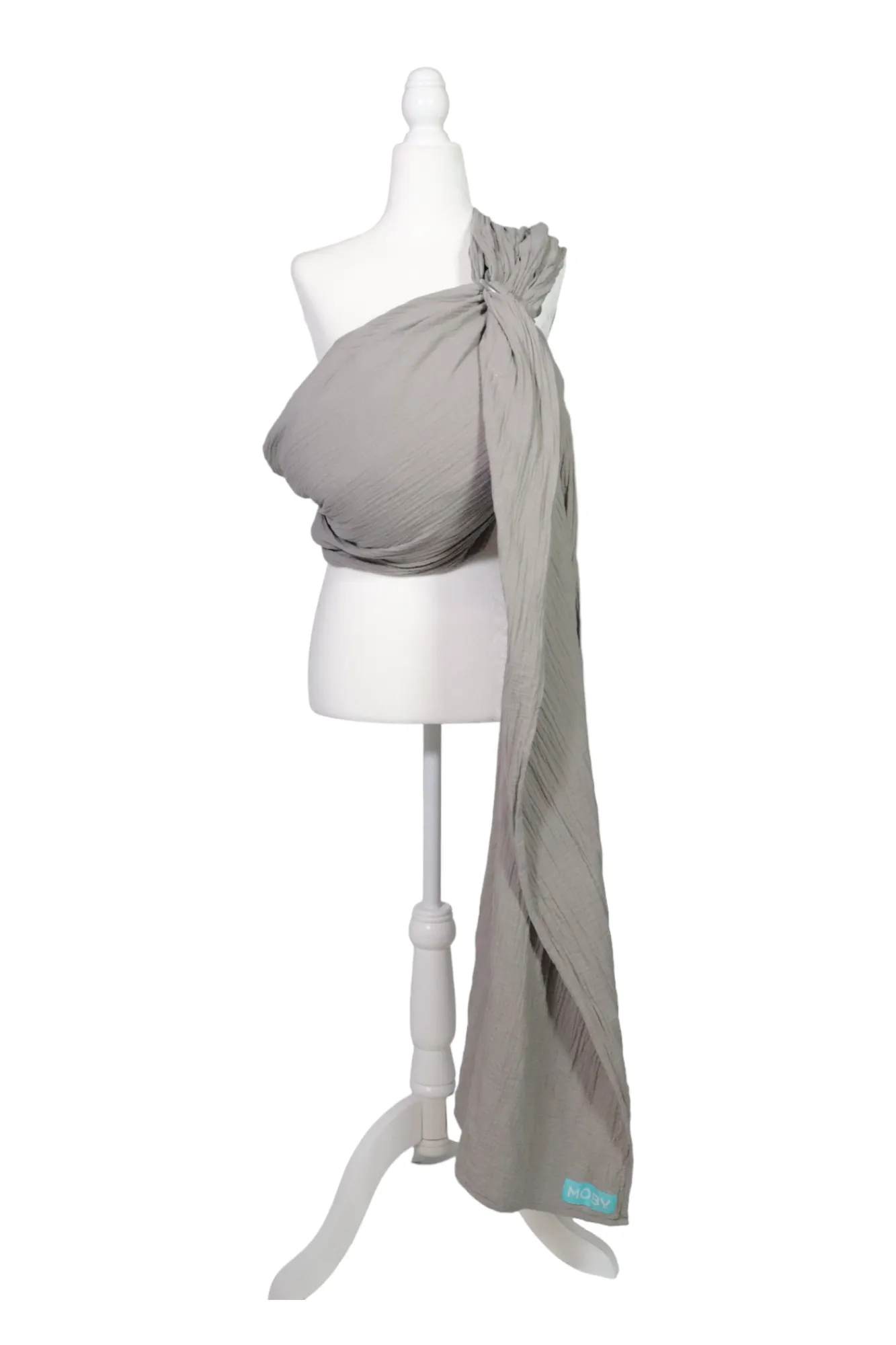 Moby Ring Sling Carrier  - Double Gauze - Pewter