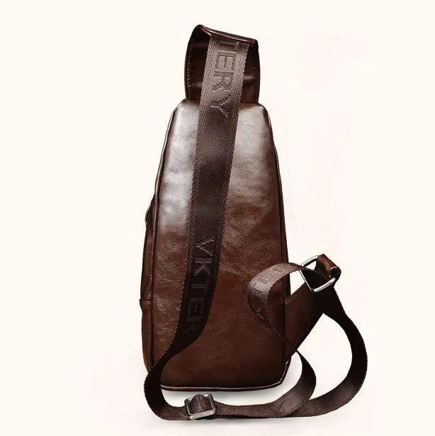 Modern Anti-Theft Leather Crossbody Bag for Men