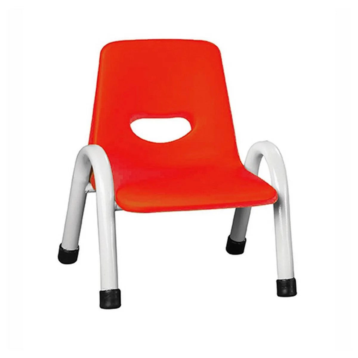 Ok Play Cute Chair Small, Study Chair, Perfect For Home, Creches And School, Red & Ivory White, 2 to 4 Years