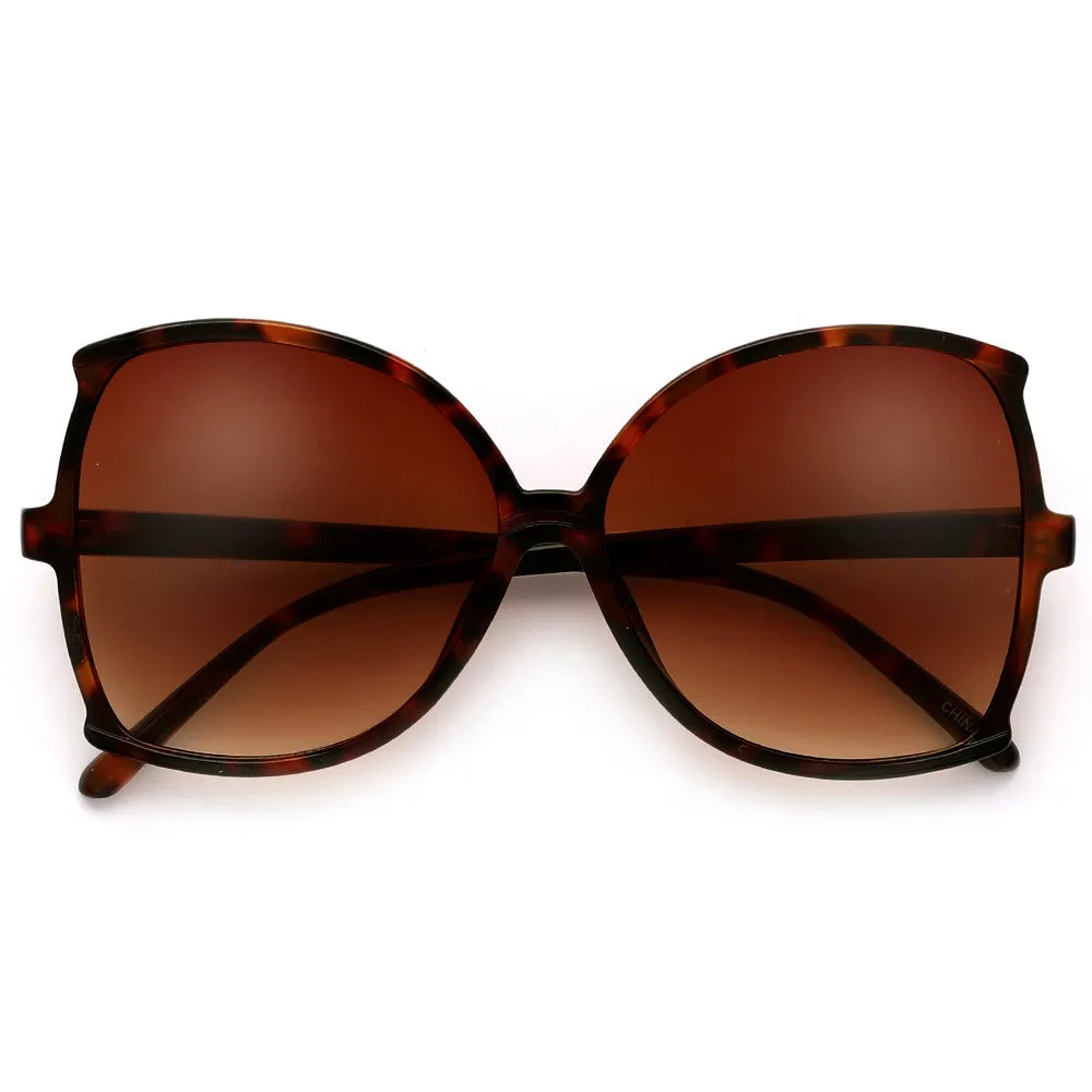 Oversize 62mm Women's Sophisicated Glam Butterfly Sunglasses