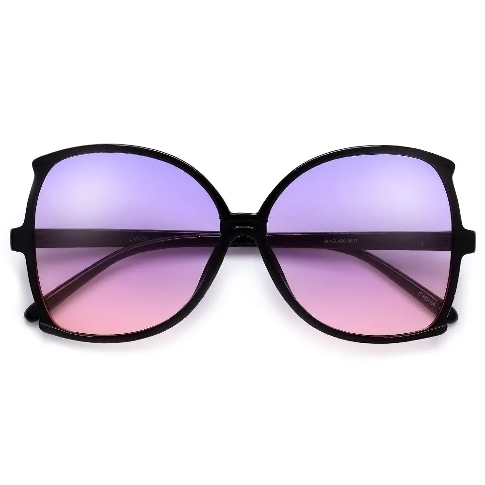 Oversize 62mm Women's Sophisicated Glam Butterfly Sunglasses