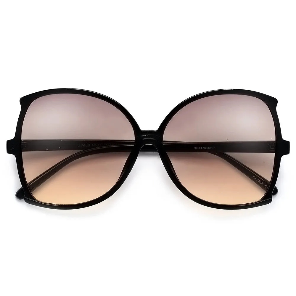 Oversize 62mm Women's Sophisicated Glam Butterfly Sunglasses
