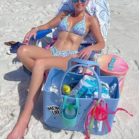 Oversize Waterproof Eva Tote Bag - Washable Tote Bag For Beach, Sports, Market