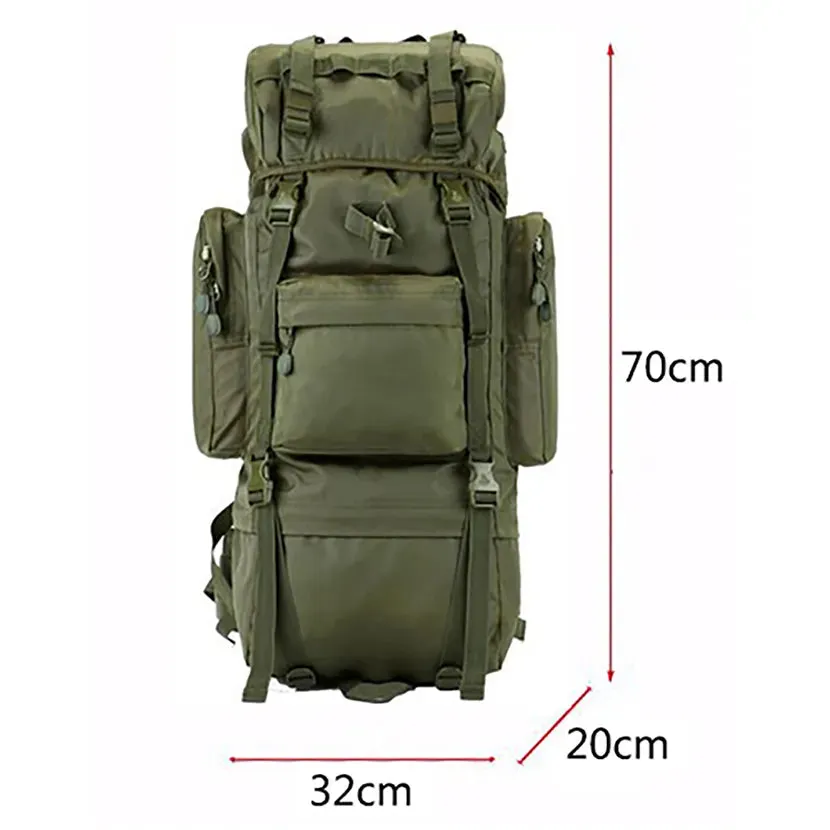 Oxford Expedition Backpack 70L Unisex - Waterproof, High-Capacity, and Durable