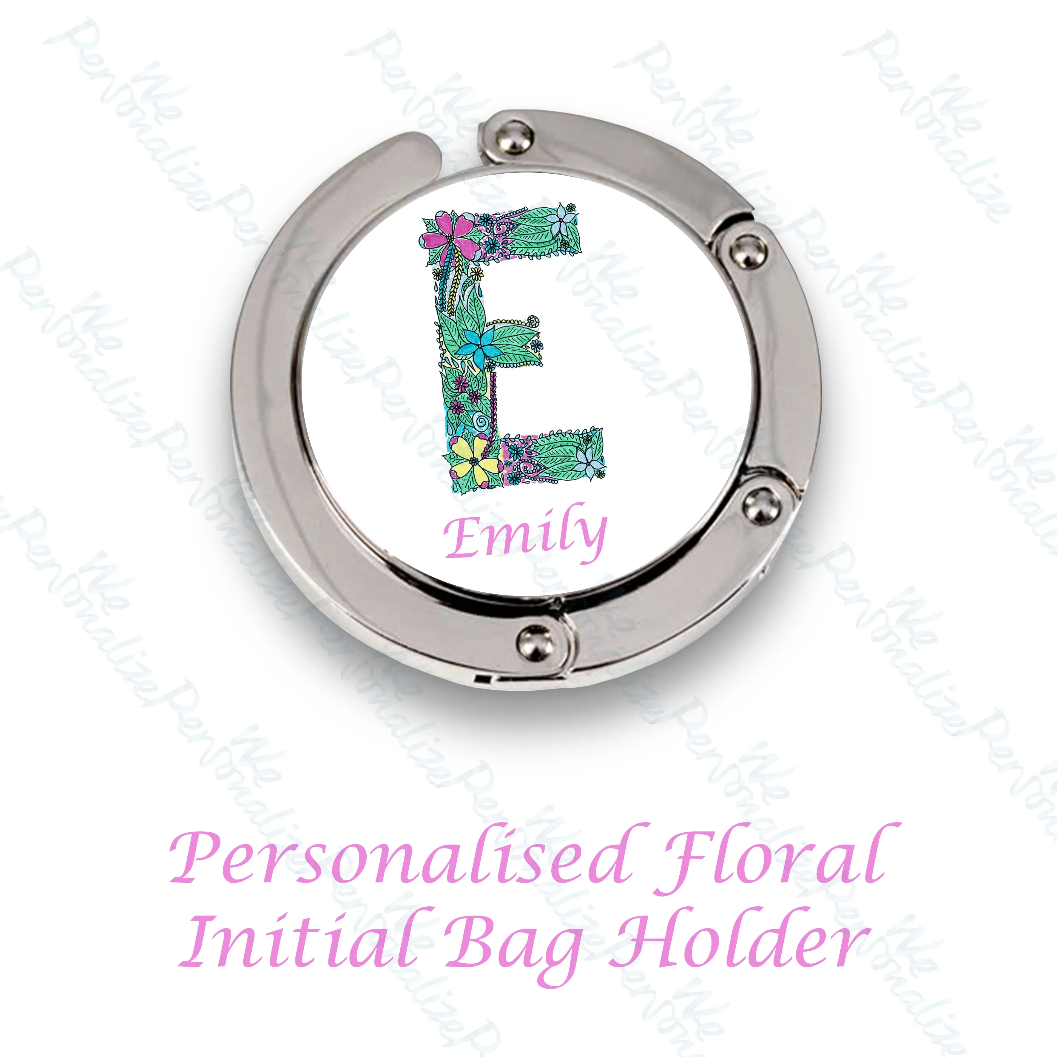 Personalised Floral Alphabet Bag Holder