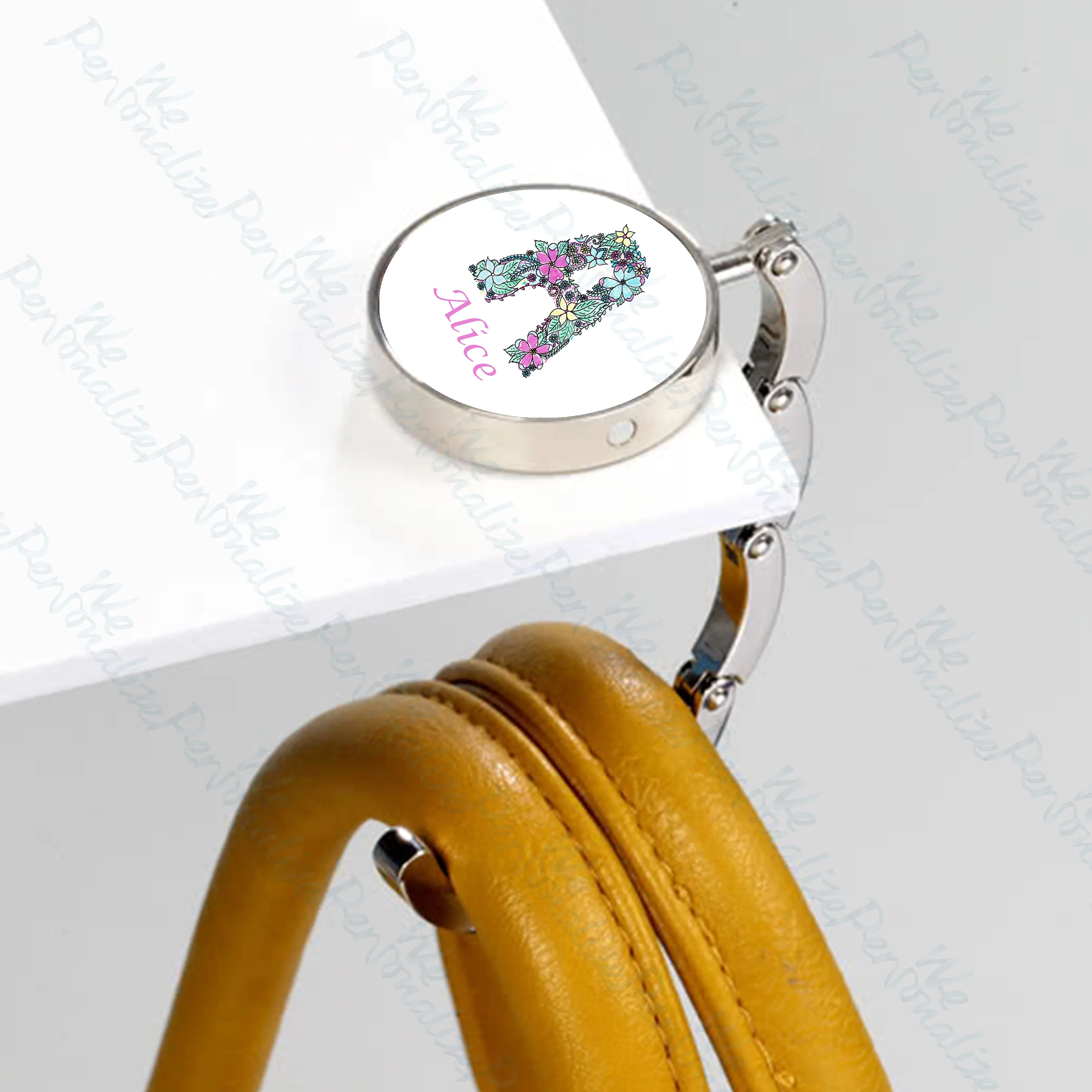 Personalised Floral Alphabet Bag Holder