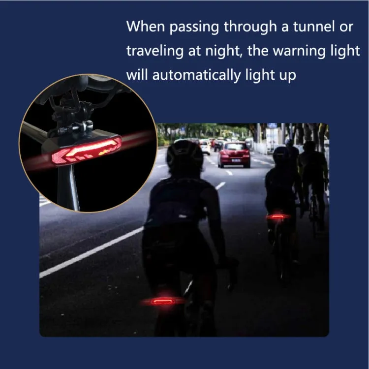 SF31 Bicycle Rail Light Brake Steering Sensor Anti-Theft Alarm Wireless Remote Control Warning Bell(Black)