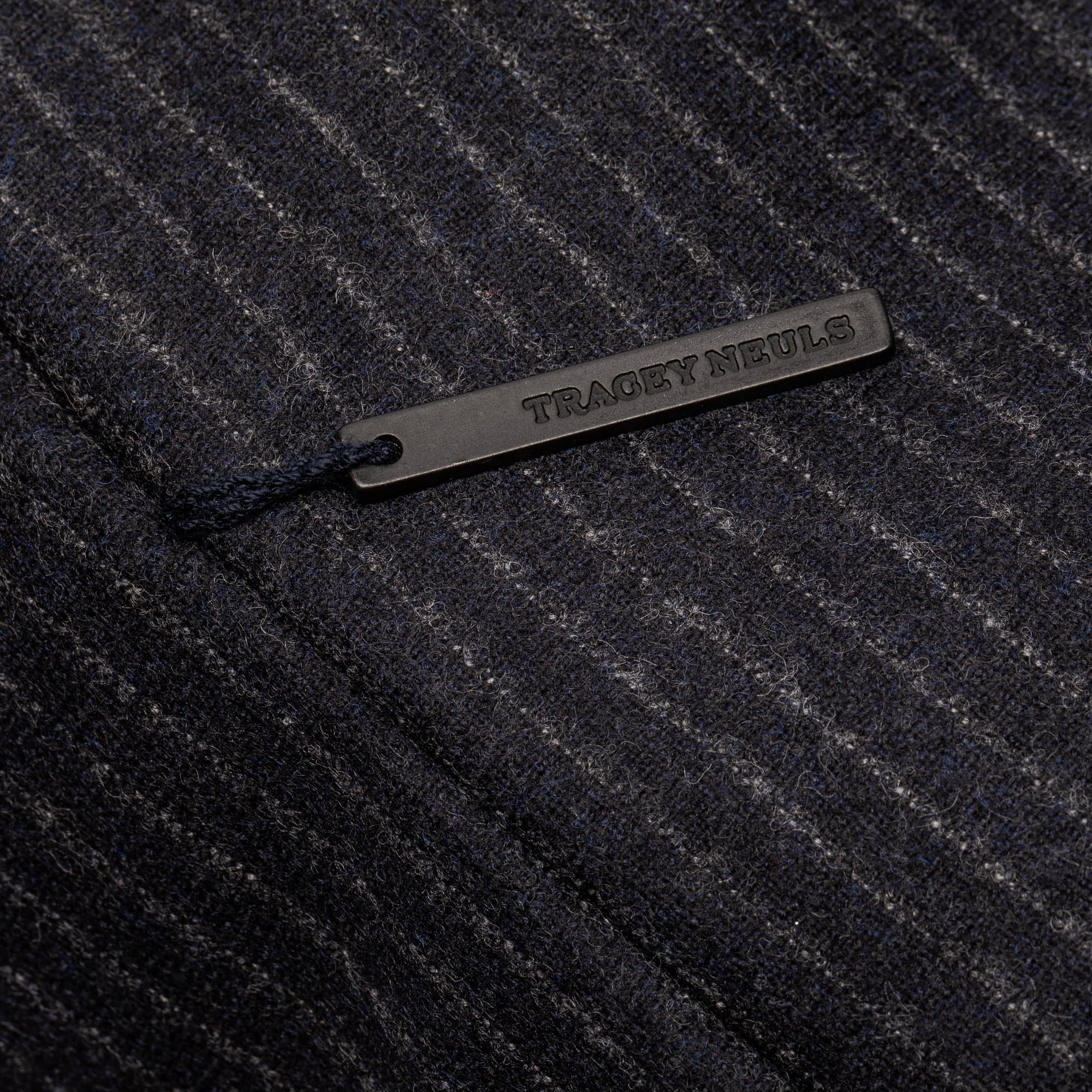 SHOPPER Pinstripe | Grey Wool Bag