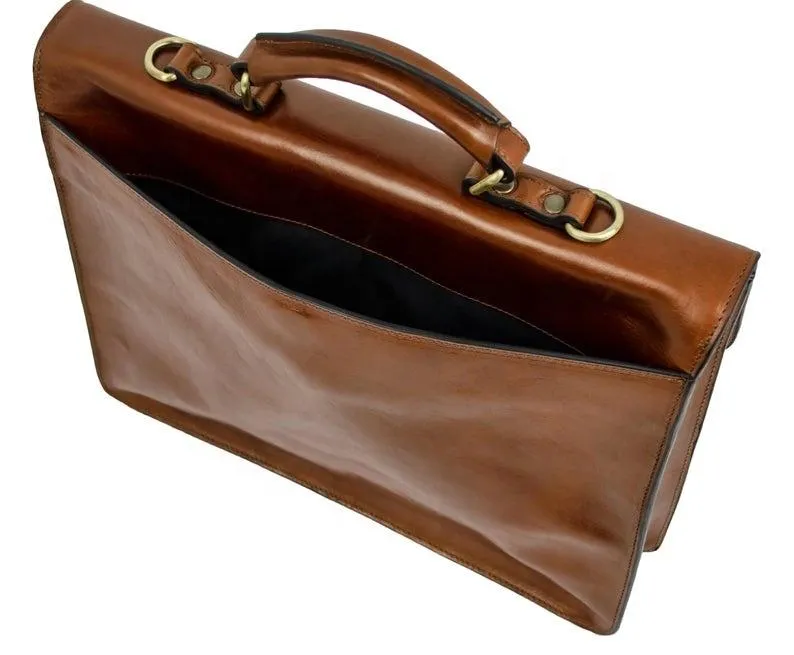 Shriners Briefcase - Brown Leather