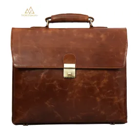 Slim Laptop bag in Tan Brown : The Professor Bag