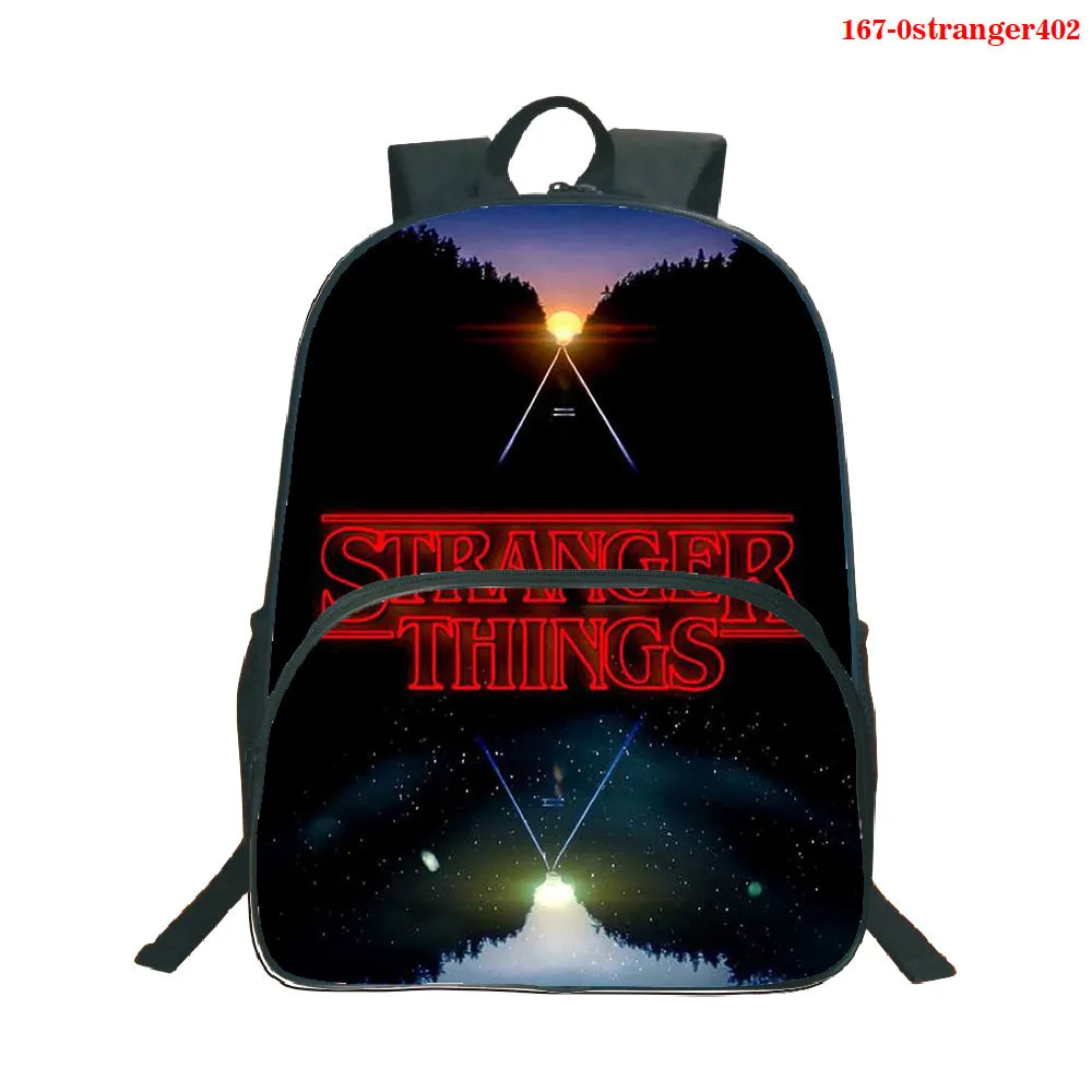 Stranger Things Backpack Printed Backpack 16-Inch Student Schoolbag Full Color Backpack