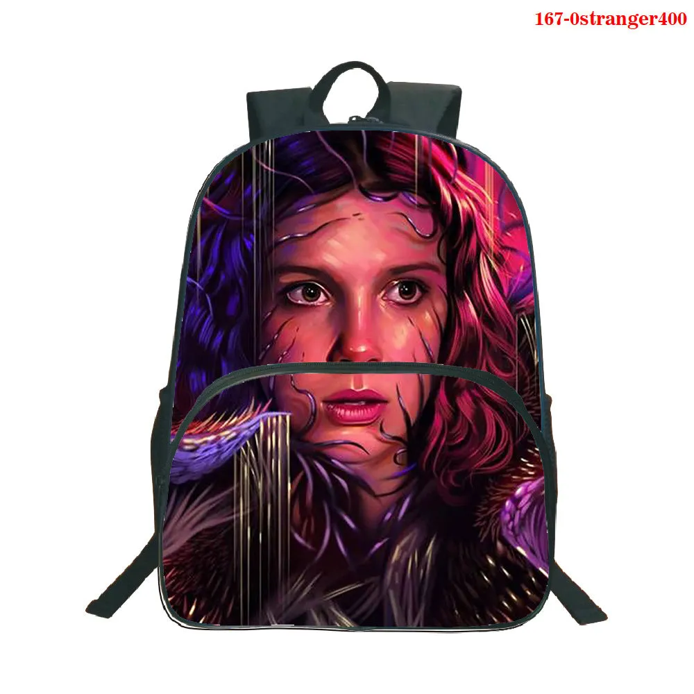 Stranger Things Backpack Printed Backpack 16-Inch Student Schoolbag Full Color Backpack