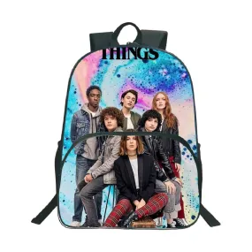 Stranger Things Backpack Printed Backpack 16-Inch Student Schoolbag Full Color Backpack