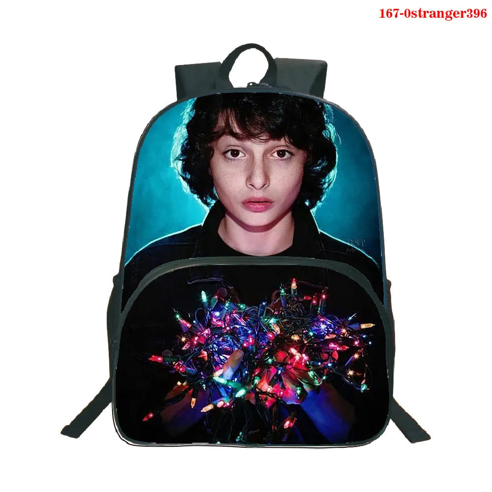 Stranger Things Backpack Printed Backpack 16-Inch Student Schoolbag Full Color Backpack