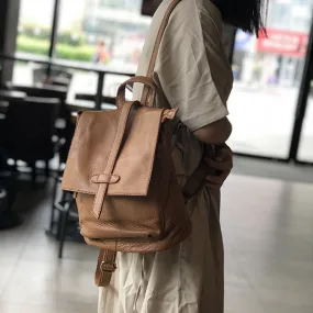 Stylish Small Ladies Genuine Leather Rucksack Backpack Purse for Women