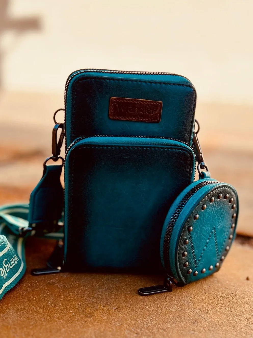 The Original Turquoise Side Bag and Attachment